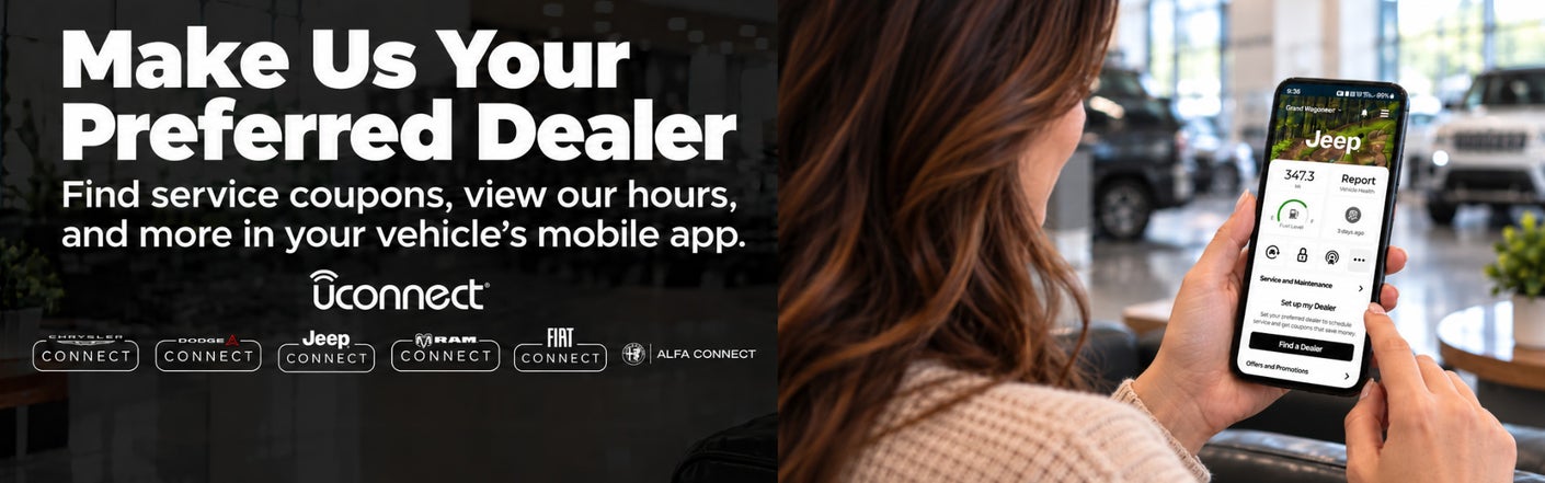 uconnect® make us your preferred dealer | Courtesy CDJR in Altoona PA