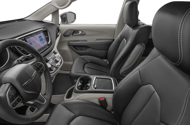 Interior view of the front seat inside of a 2024 Chrysler Pacifica | Chrysler dealer in Altoona, PA | Courtesy Motor Sales