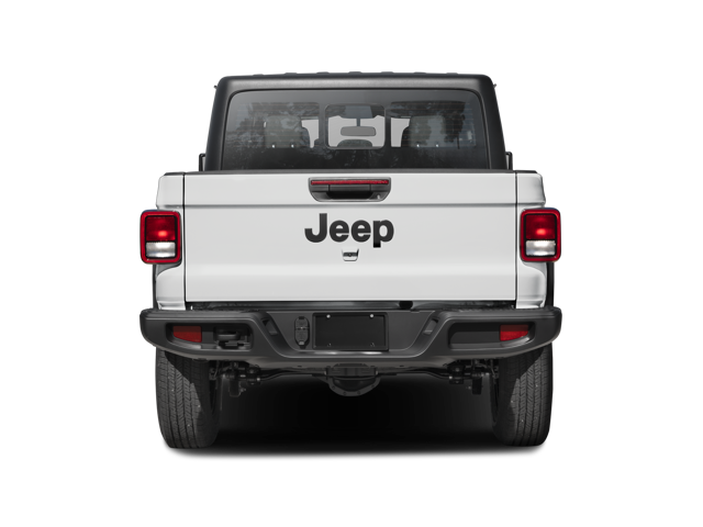 Rear view of a white 2024 Jeep Gladiator | Jeep Service Center in Altoona, PA | Courtesy Motor Sales